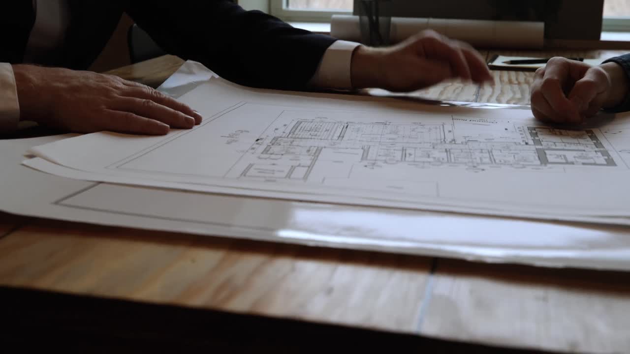 arquitectos mirando los planes