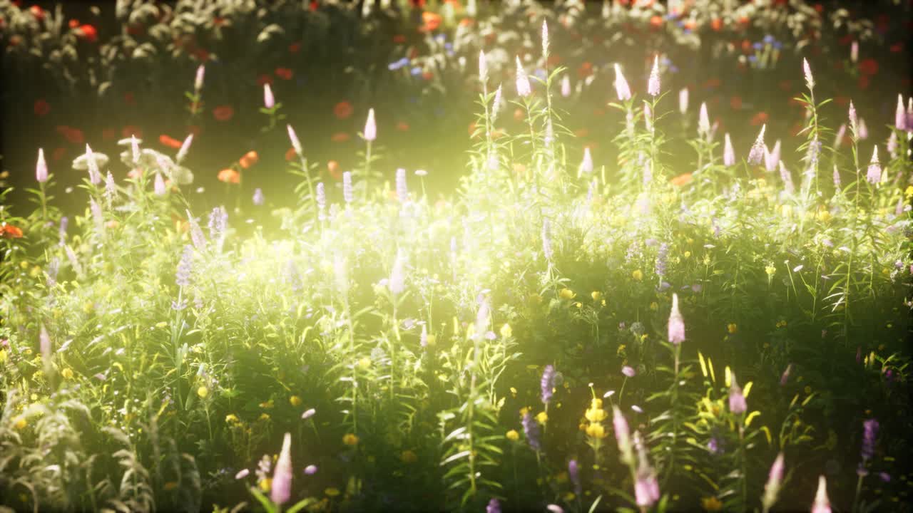 들판에 있는 야생 꽃