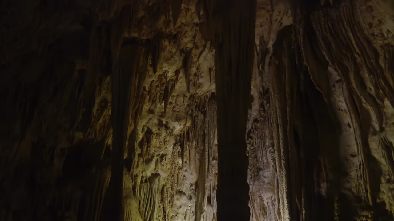 Central Column Formation Stands Dramatic and Towering in Carlsbad Caverns' Cavernous Space