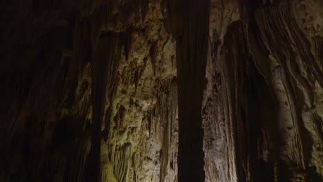 central column formation stands dramatic and towering in carlsbad caverns' cavernous space