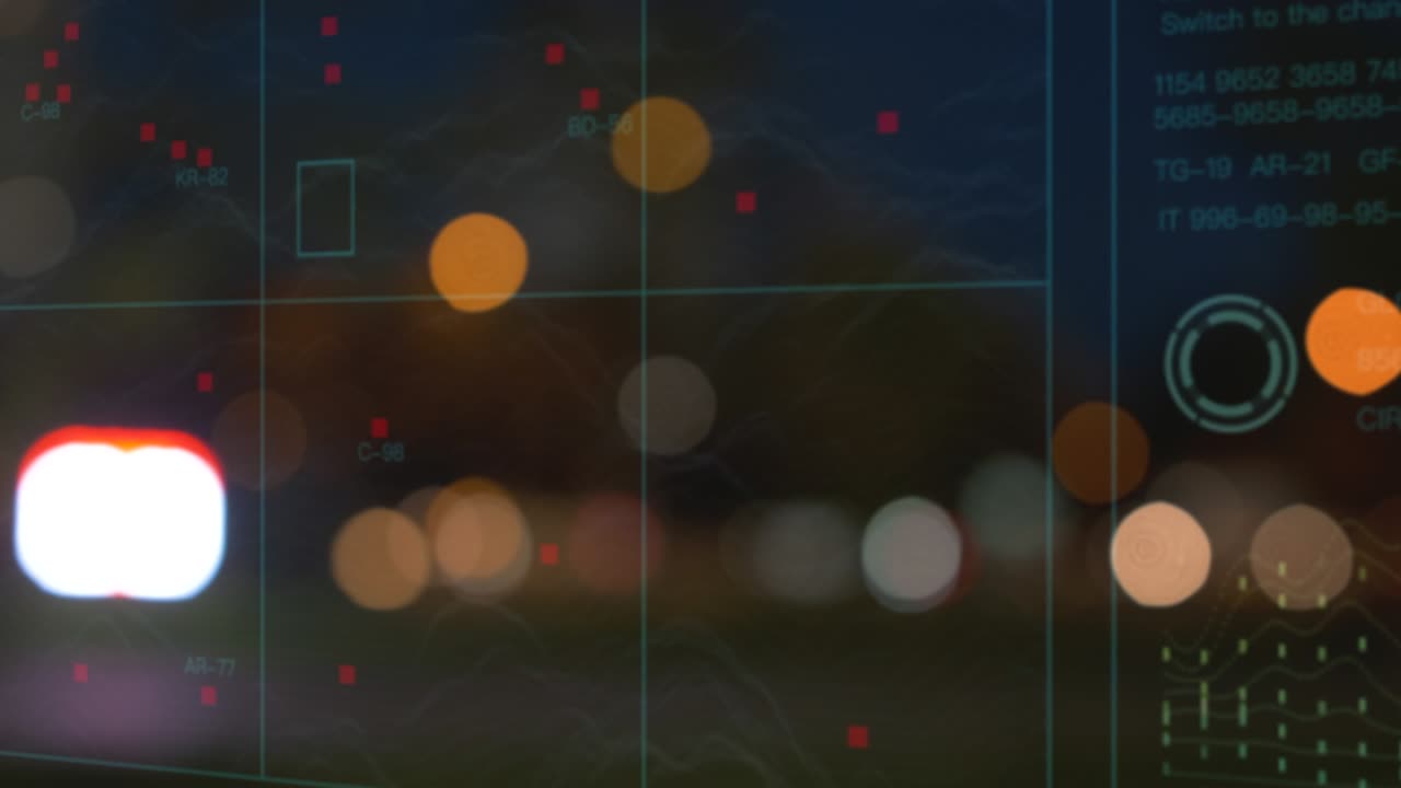 홀로그램 데이터 계층으로 도시 조명의 모션 흐릿함