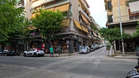 pedestrians and vehicles at an urban intersection