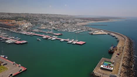 the harbour of almerimar in almeria during a sunny summer day