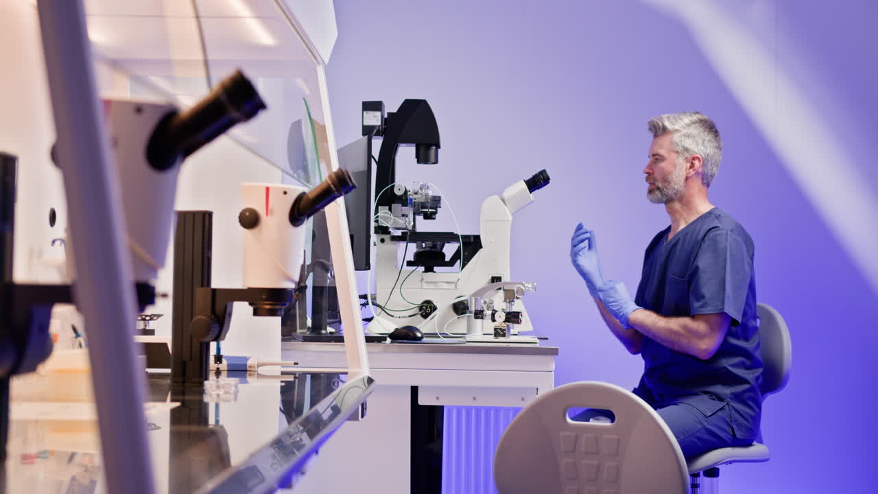 Scientist Working in a Modern Laboratory