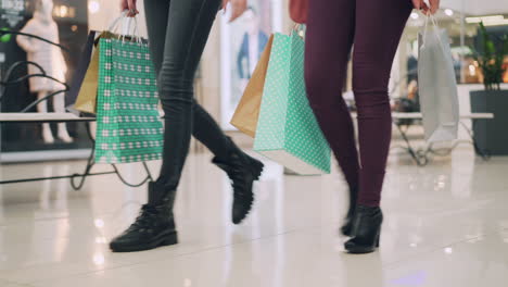 women shopping in a mall