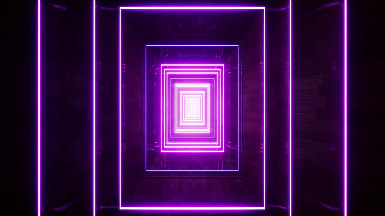 Luce neon rettangolare verticale luminosa in un tunnel piastrellato con motivo legno