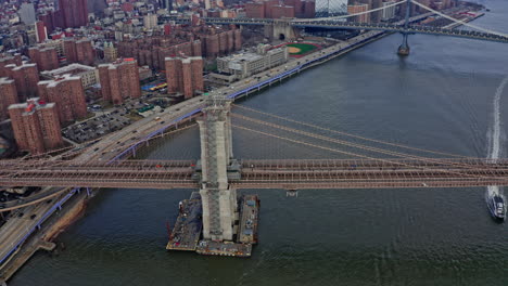 brooklyn bridge aerial, tower manhattan skyline