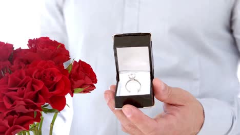 close up of man making a proposal of marriage