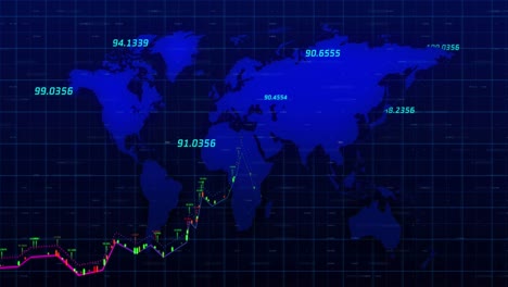 Animation-of-data-processing-over-world-map