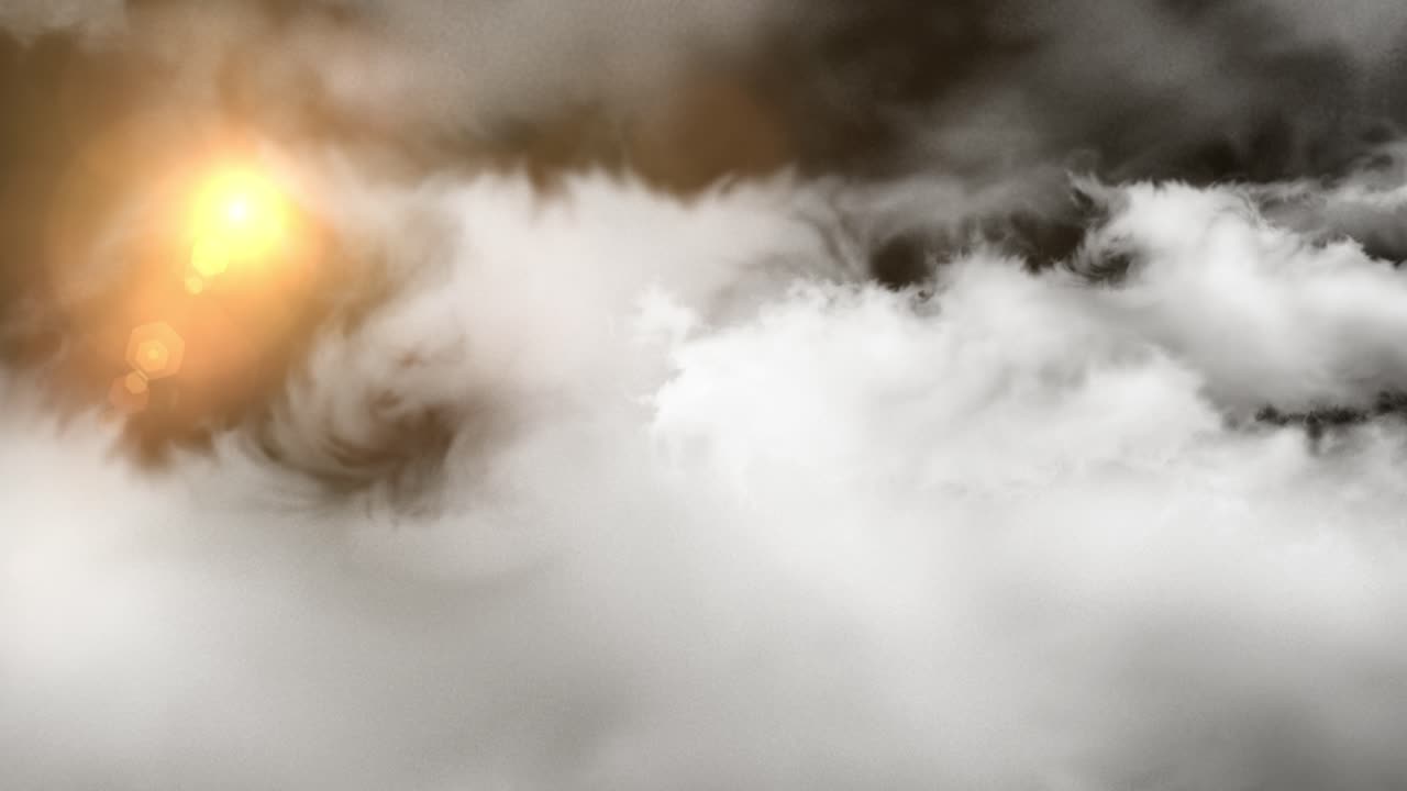 흰 구름 뒤로 빛나던 태양이 다가오고 있었다