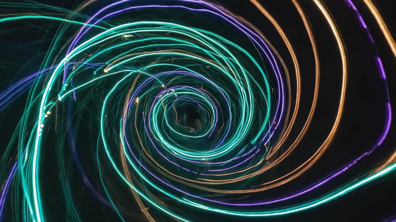 추상적인 빛 그림 나선형