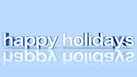 rodando felices fiestas texto blanco sobre degradado azul