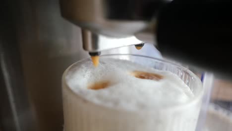 espresso machine making cappuccino