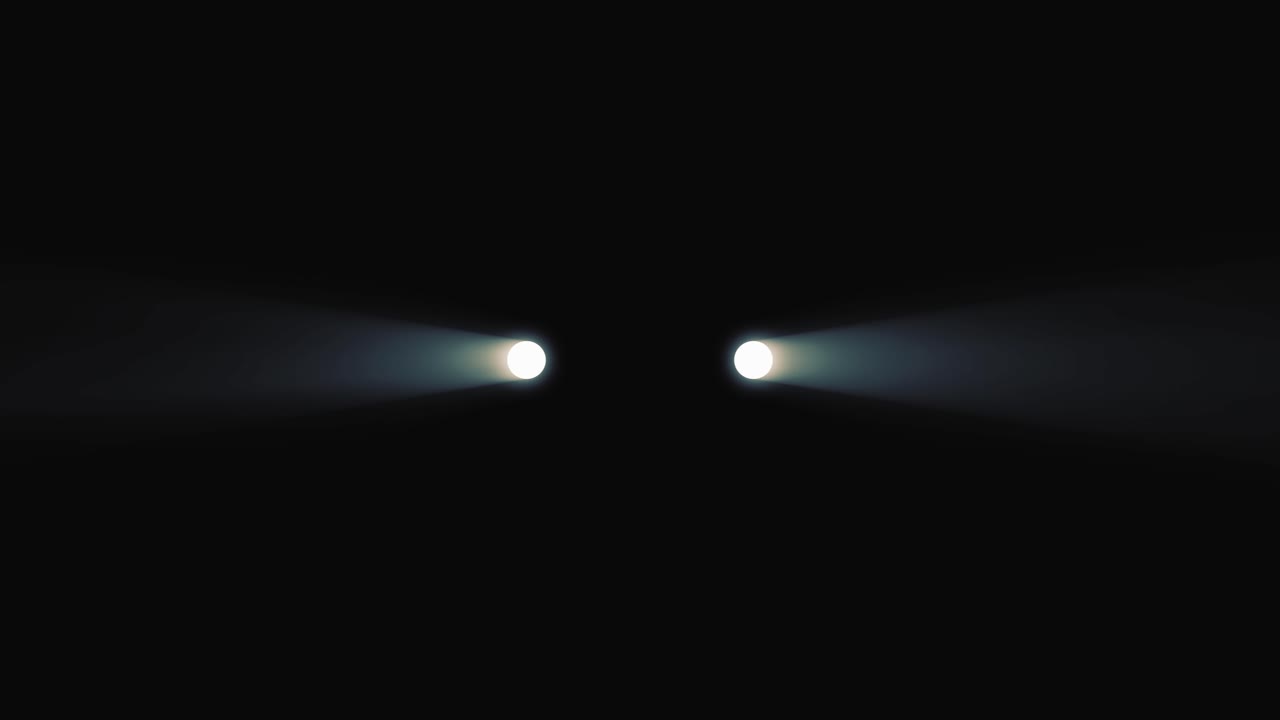 어 속에서 헤드라이트