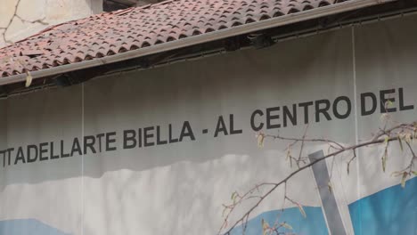 biella city of art foundation pistoletto name 4k 25fps pan right