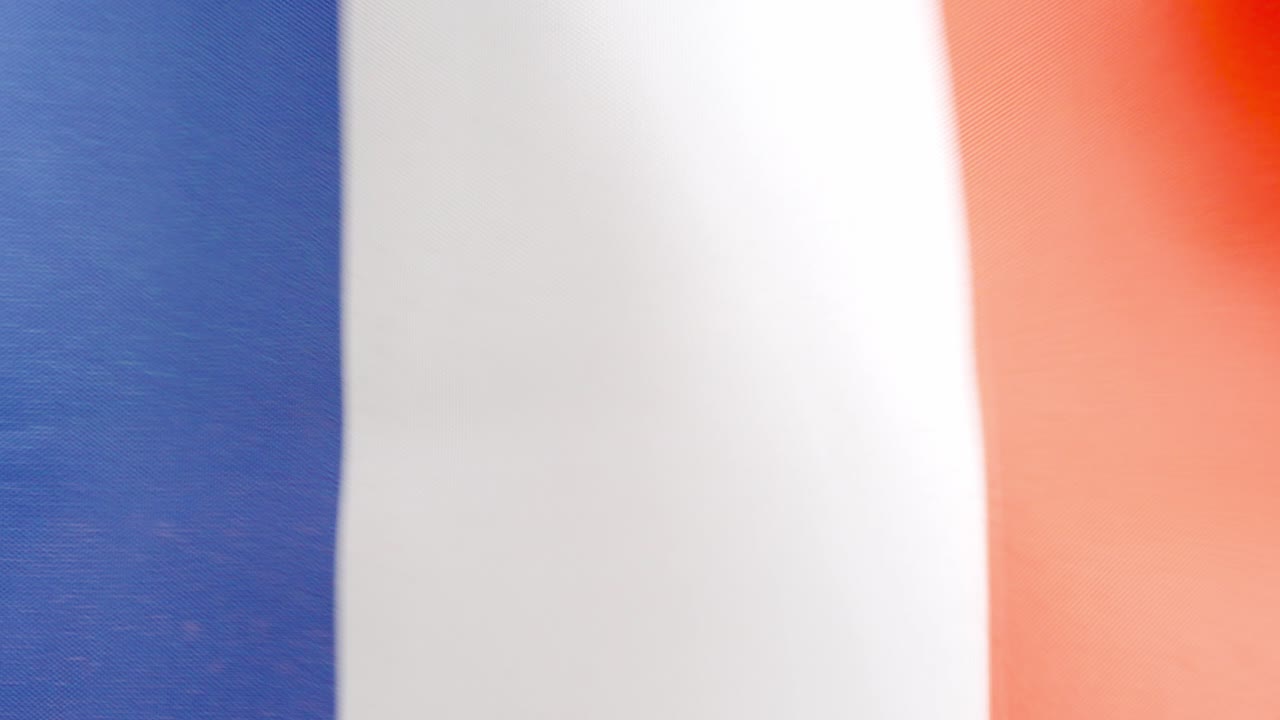 French national flag waving by the wind