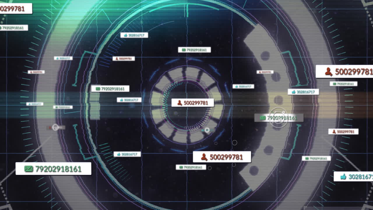 범위 스캐닝을 통해 소셜 미디어 아이콘의 애니메이션