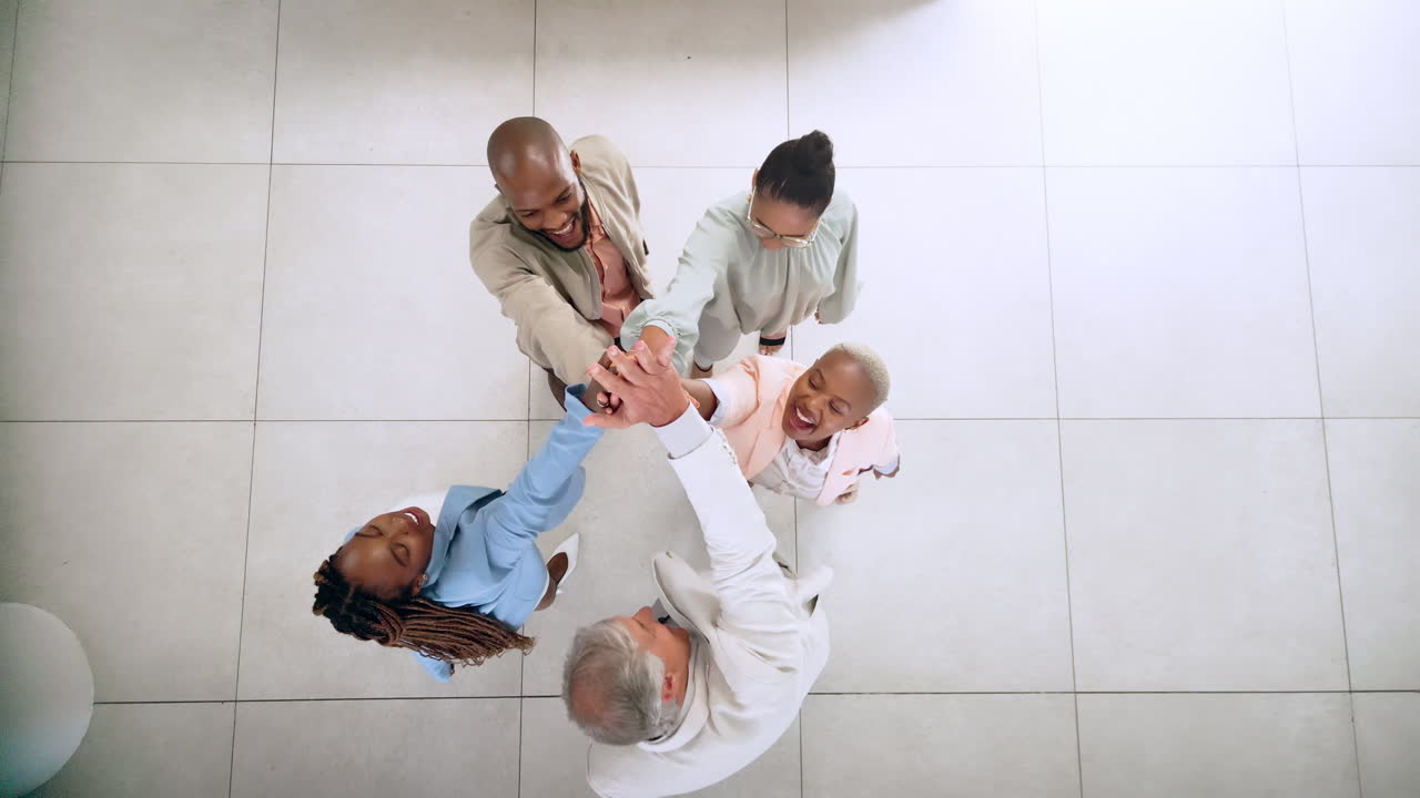 trabalho em equipa, pessoas de negócios e grupo high five