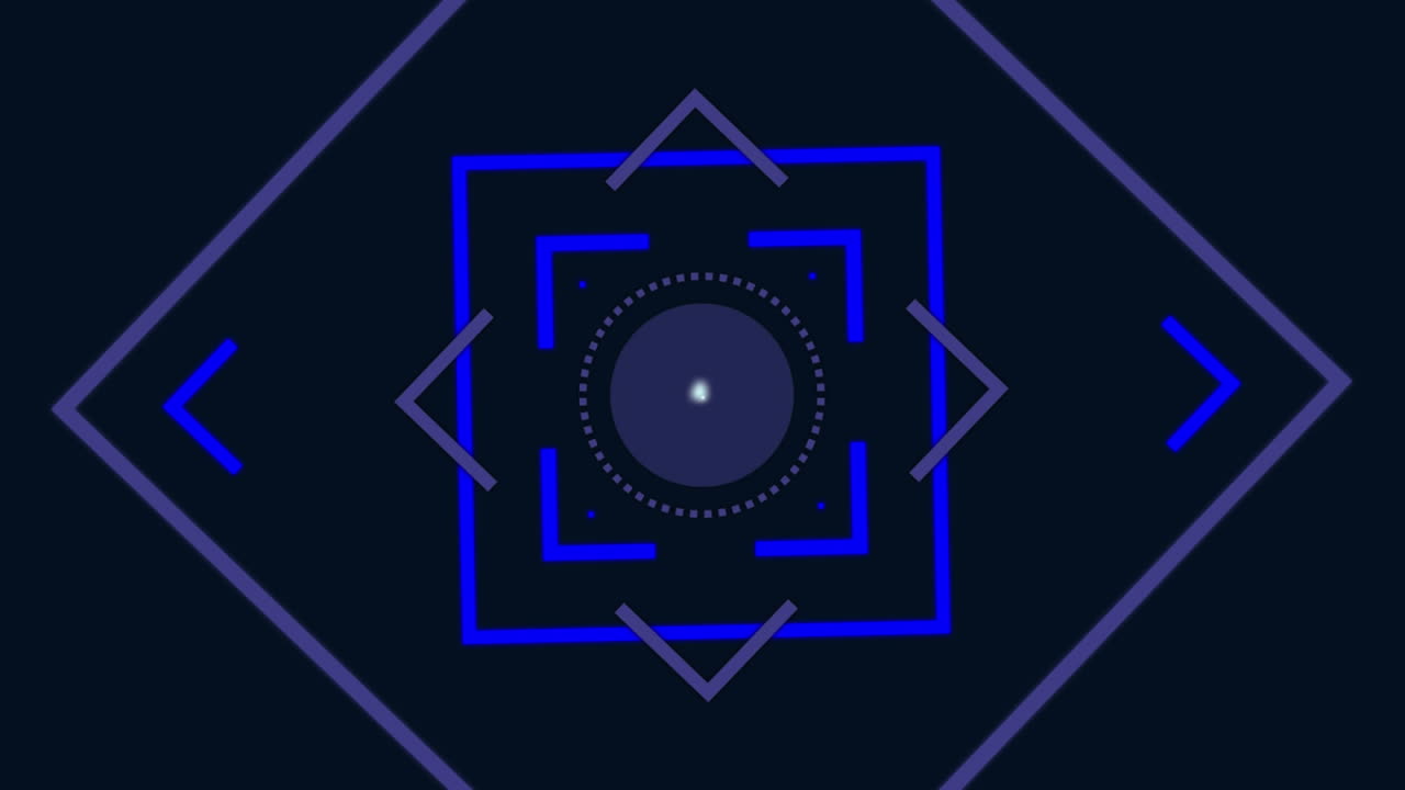 animación de alcance azul y redes de blanco conectado moviéndose sobre fondo negro