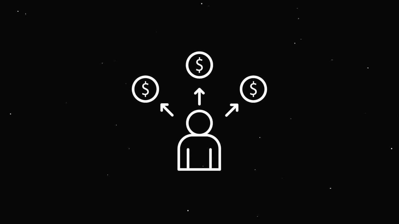 소셜 미디어 글리치 아이콘 디자인은 빨간색 배경에 고립되어 있습니다. 웹 아이콘의 윤, 모션 그래픽.