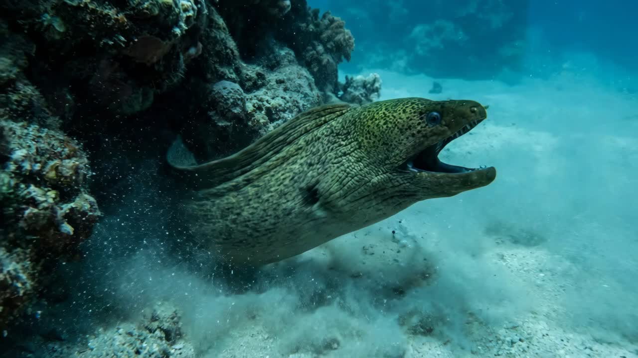 Murena sott'acqua