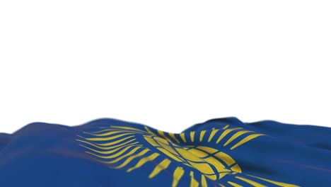 commonwealth fabric flag waving on the wind loop. commonwealth embroidery stitched cloth banner swaying on the breeze. half-filled white background. place for text. 20 seconds loop.