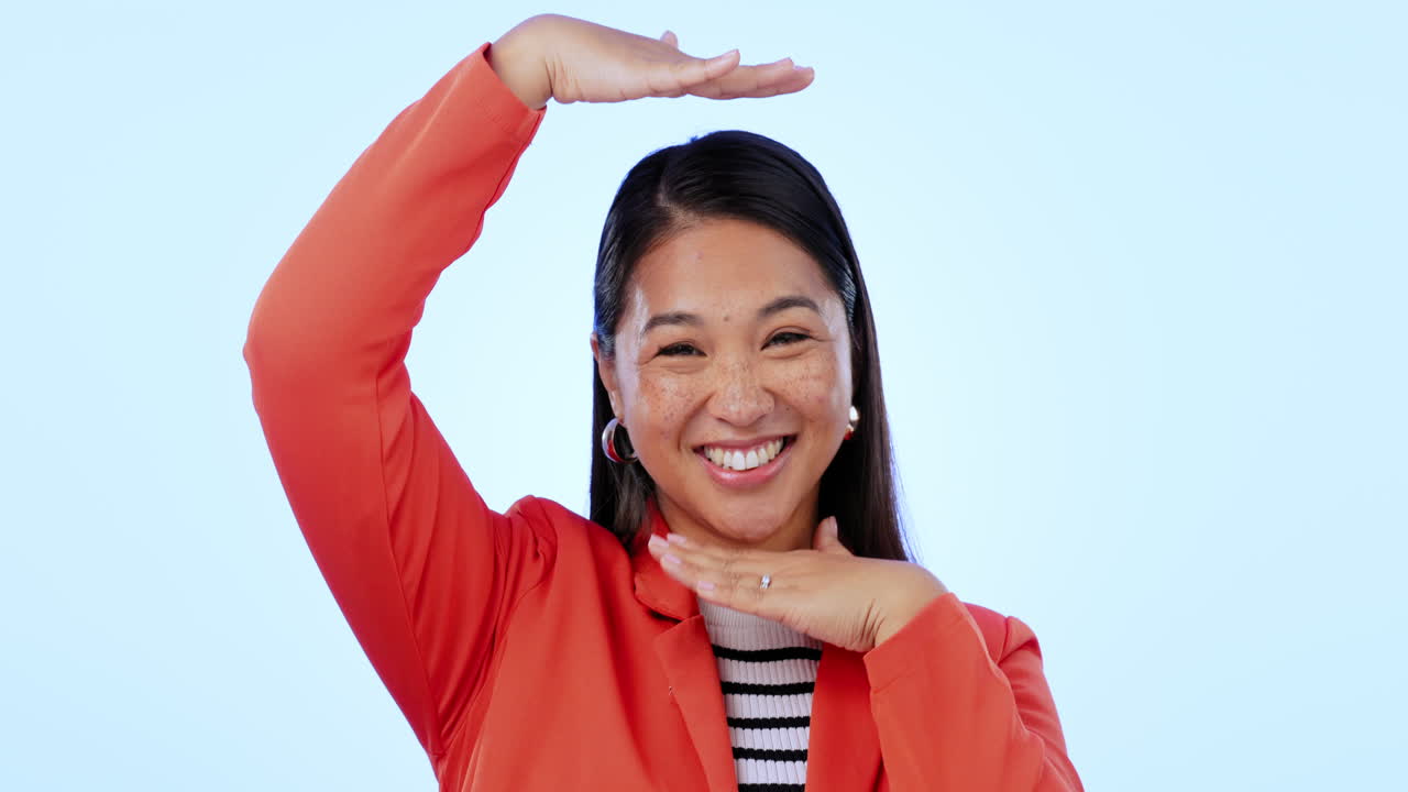 얼굴, 손 및 사진 프레임