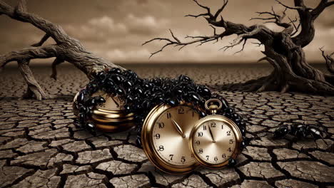 time's passage in a desolate landscape