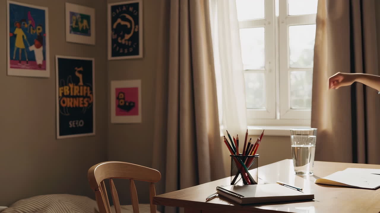 niño que estudia en el hogar