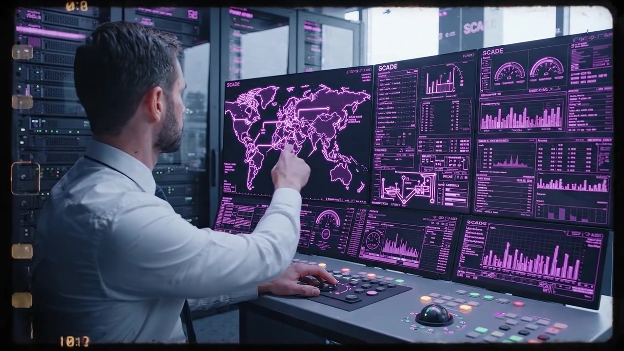IT Professional Operating Control Panel with Multiple Data Screens