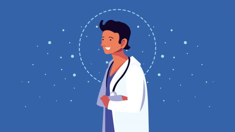 professional male doctor character animation