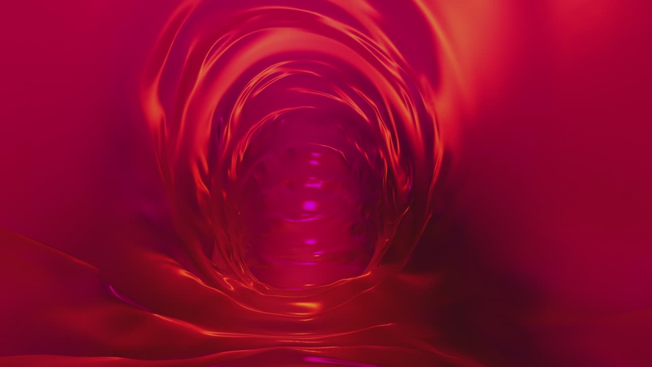 은 황금 터널, 터널 비행, 공상과학 소설, 외계인 또는 포식자의 목구, 내장 또는 정맥, 3d, 원활한 루프