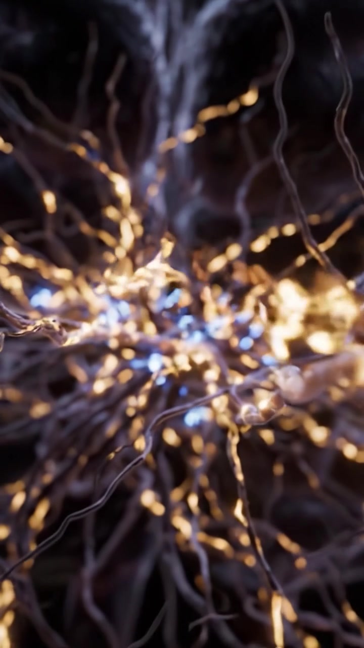 Exploring the Intricate World of Neural Connections: A Close-Up on the Dynamic Interplay of Light and Structure in the Human Brain's Neural Networks