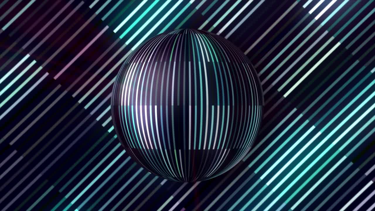 Sfera geometrica astratta con linee luminose