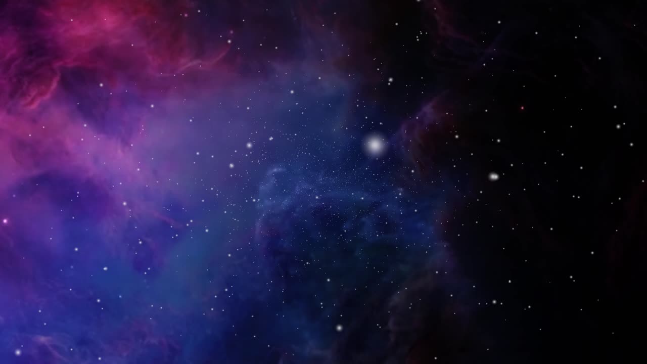 la formación de nubes nebulosas moviéndose en el universo vacío, espacio