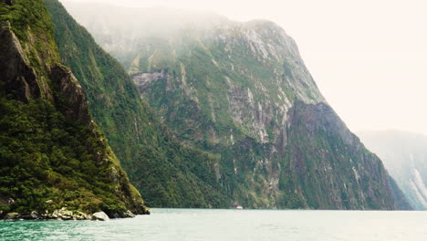 沿著美麗的海峡航行在新西蘭南島的 fiordland 國家公園