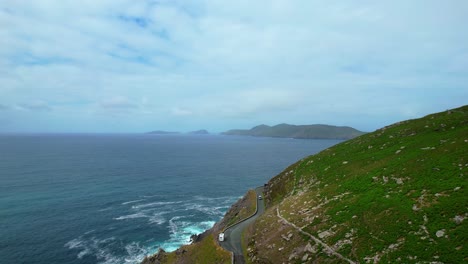 slea head drive dingle kerry ireland early morning drone rising to reveal blanket islands epic locations ireland