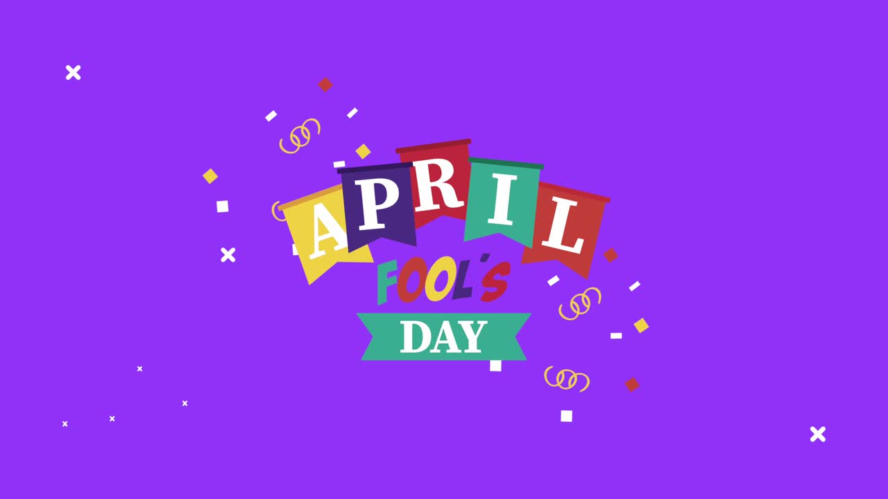 4월 1일 글자와 콘페티