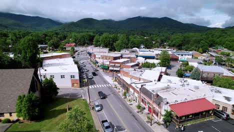 Black-Mountain-NC,-Black-Mountain-North-Carolina-Aerial,-Small-Town-USA,-Small-Town-America