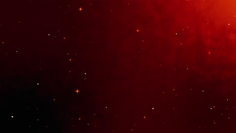 hermosa animación de fondo rojo que se puede usar perfectamente en navidad, estrellas fugazes la víspera de año nuevo en el espacio exterior.