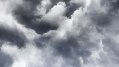 4k 大自然背景: 暴风雨天空和雷声