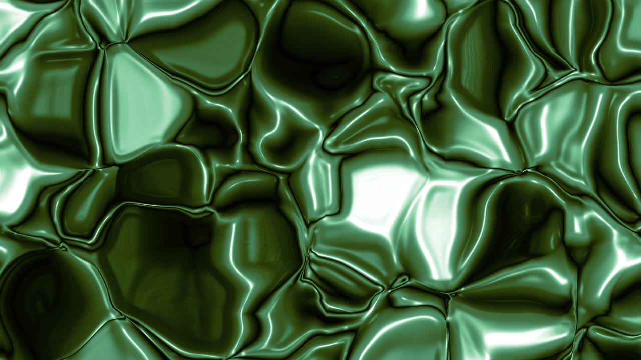 Loop Continuo di Texture Liquida Metallica Verde Astratta