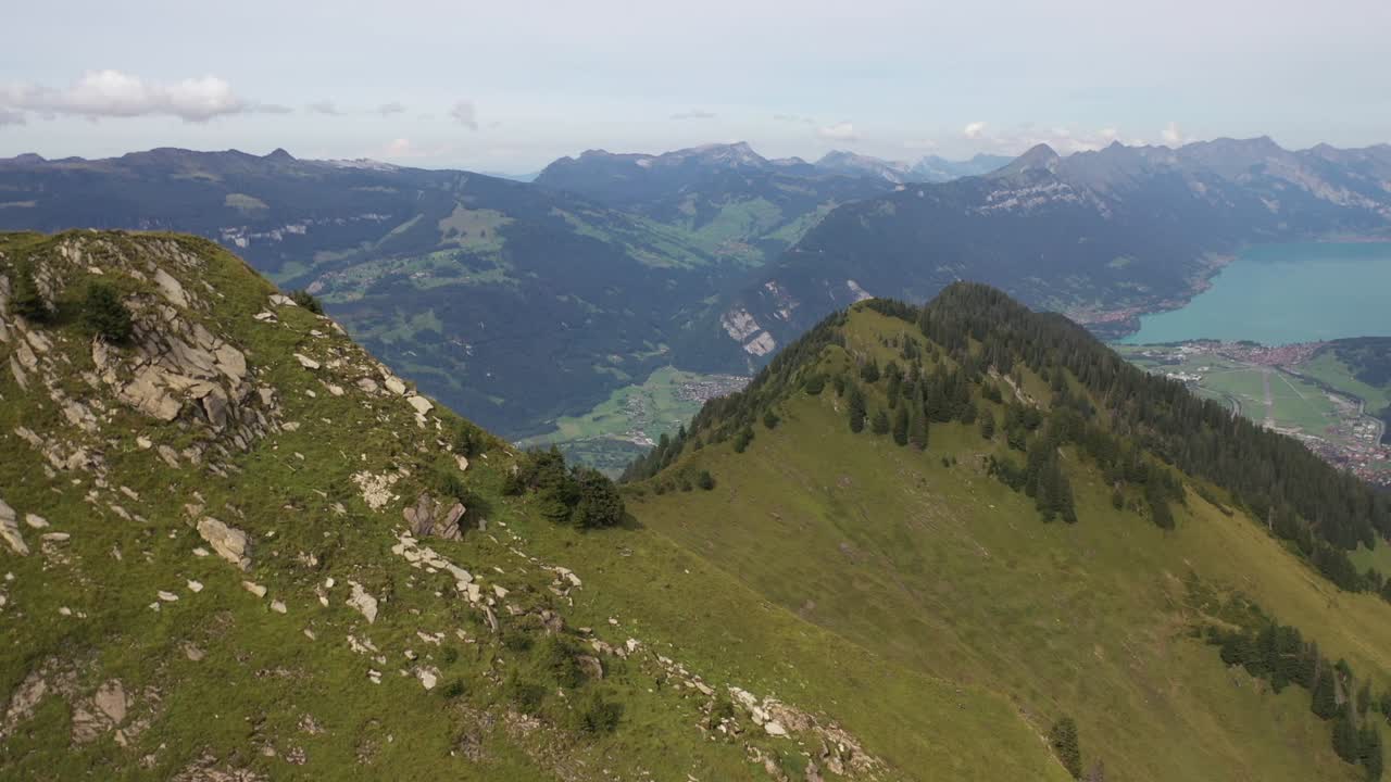 Panoramic Mountain and Lake Valley Landscape