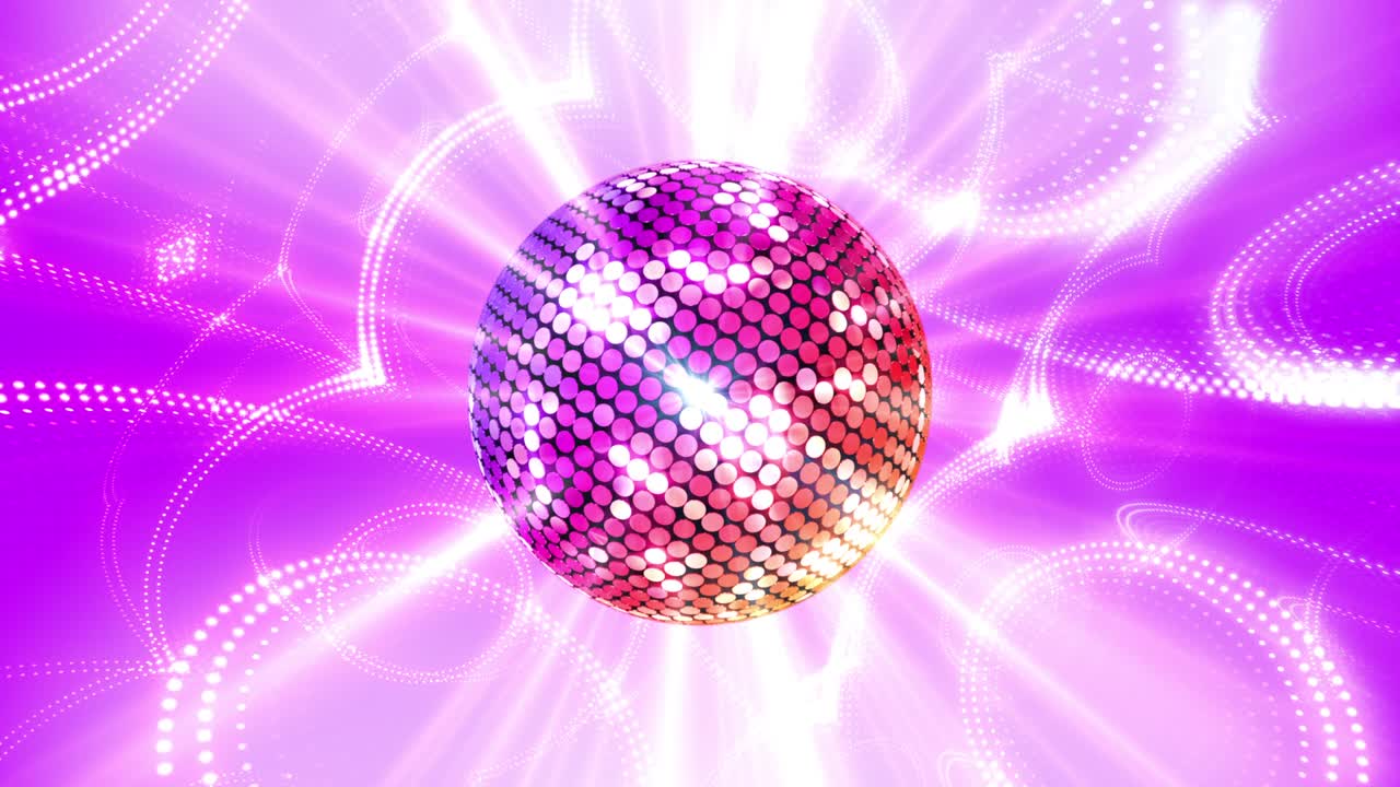 Mirror Ball Disco Lights Club Dance Party Glitter Background