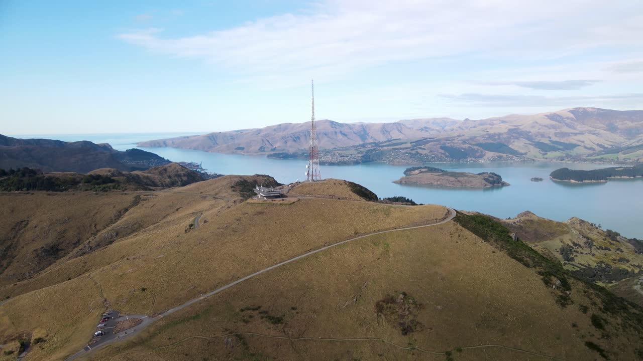 설탕  ⁇  언덕 통신 타워와 항구 언덕 공중 풍경