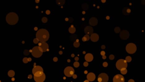 bokeh bucle de fondo naranja sin costuras con movimiento flotante para el marco del título. abstracto flotante luz dorada títulos de movimiento bucle de fundamento cinematográfico.