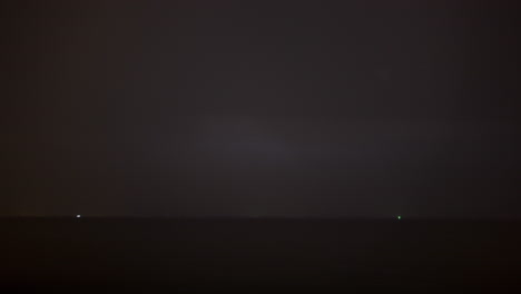 timelapse of night thunderstorm over the sea