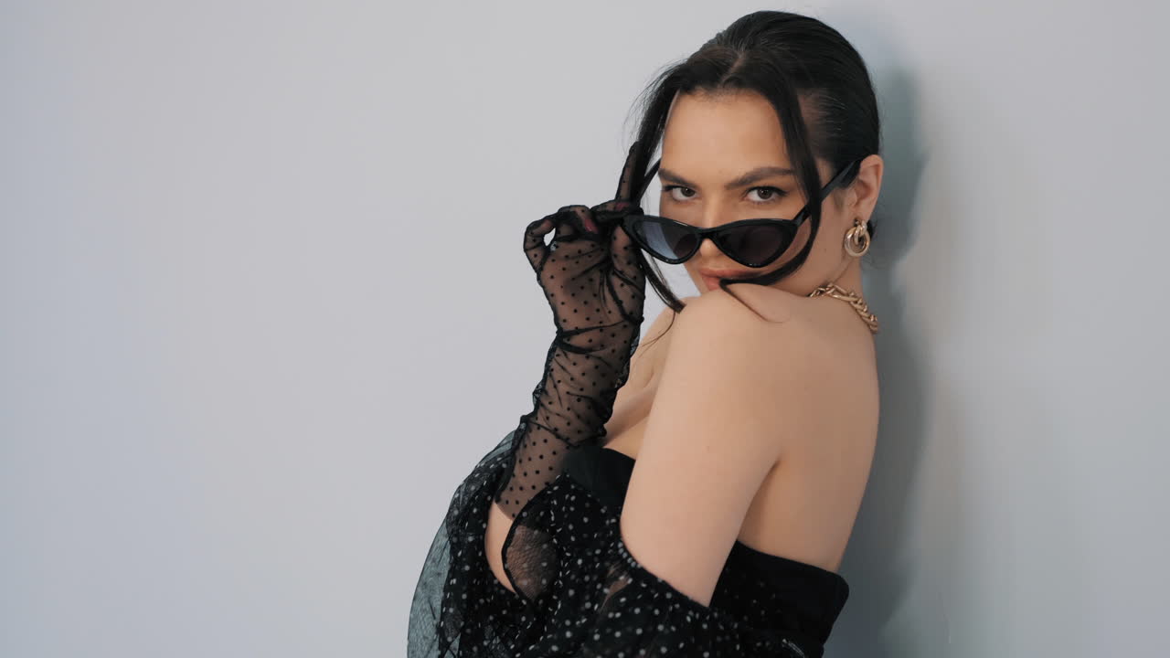 Stylish Woman in Black Outfit