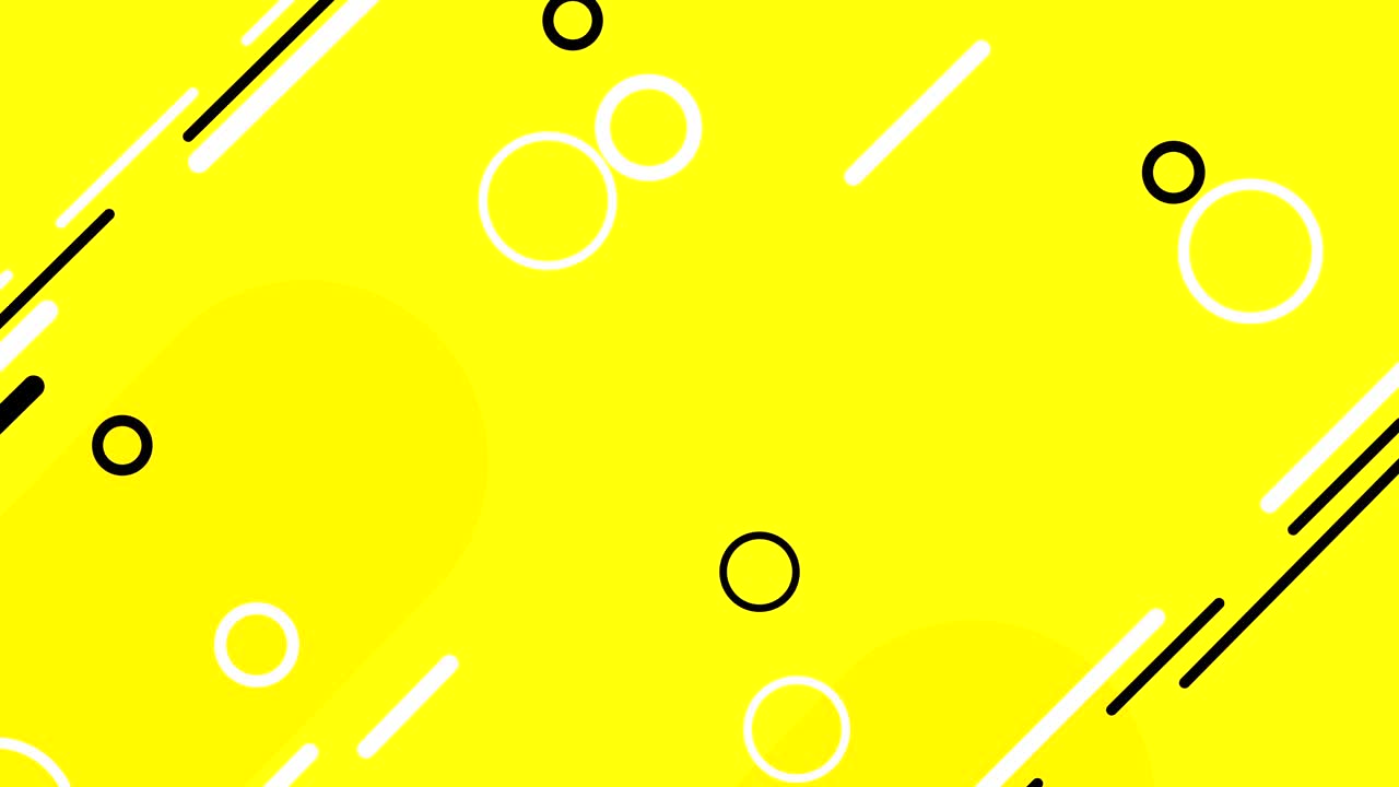 simple fondo amarillo en bucle con formas geométricas.