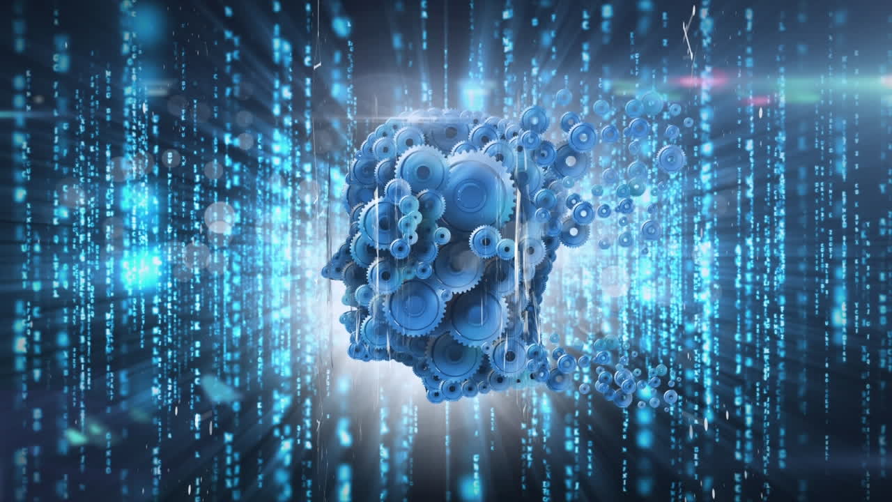 animación de la célula de covid sobre el procesamiento de datos del globo